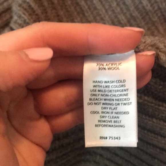 Ellen Tracy Open-Front Sweater With Tie-Belt - Picture 4 of 4